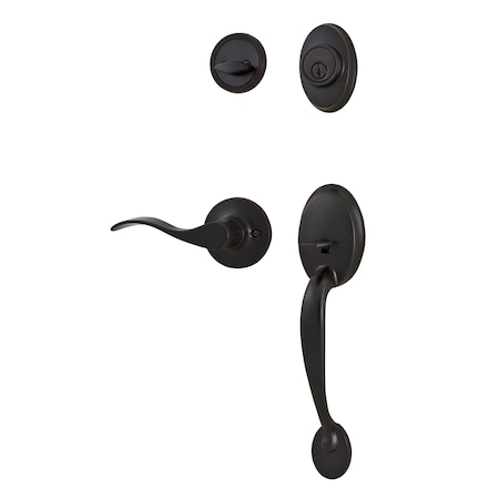 Weslock Hillcrest SGL CYL Handleset RH New Haven Trim ORB R2810-1X1R2D